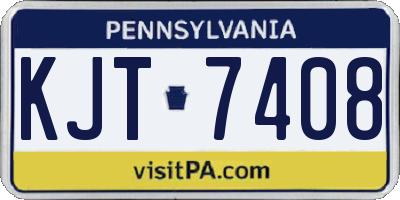 PA license plate KJT7408