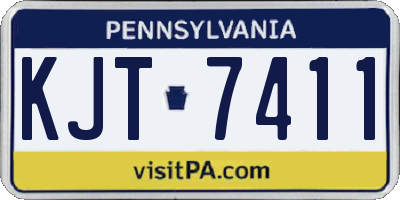 PA license plate KJT7411