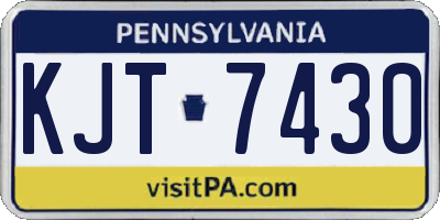 PA license plate KJT7430
