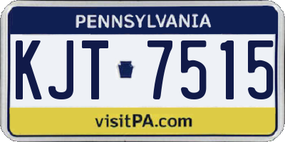PA license plate KJT7515