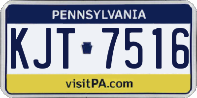 PA license plate KJT7516