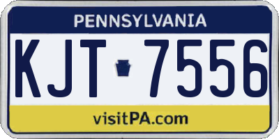 PA license plate KJT7556