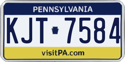 PA license plate KJT7584
