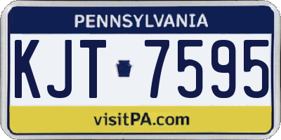 PA license plate KJT7595