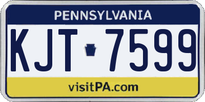 PA license plate KJT7599
