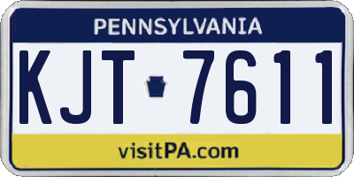 PA license plate KJT7611