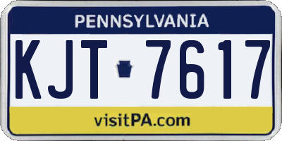 PA license plate KJT7617