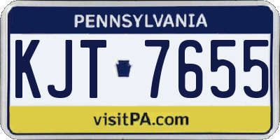 PA license plate KJT7655