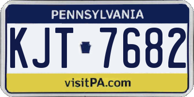 PA license plate KJT7682