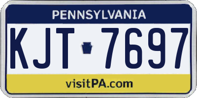 PA license plate KJT7697