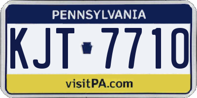 PA license plate KJT7710