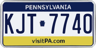 PA license plate KJT7740