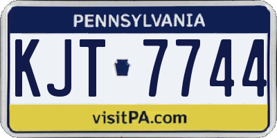 PA license plate KJT7744