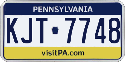 PA license plate KJT7748
