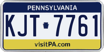 PA license plate KJT7761