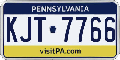 PA license plate KJT7766