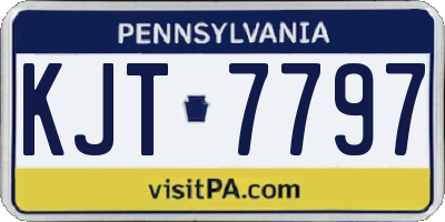 PA license plate KJT7797