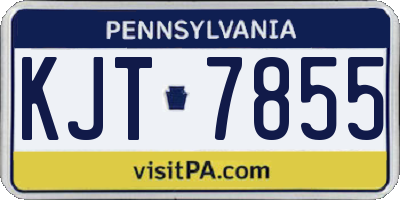 PA license plate KJT7855