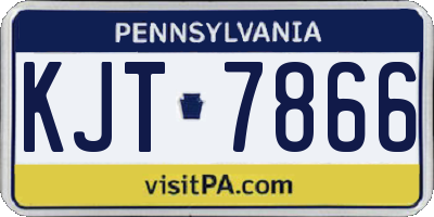 PA license plate KJT7866