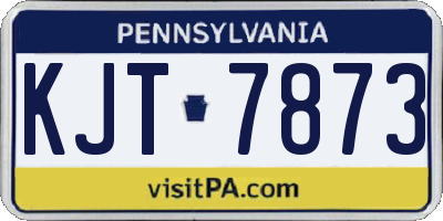 PA license plate KJT7873