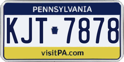 PA license plate KJT7878