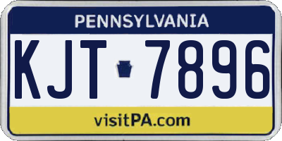 PA license plate KJT7896