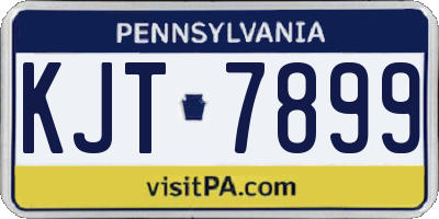 PA license plate KJT7899