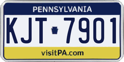 PA license plate KJT7901