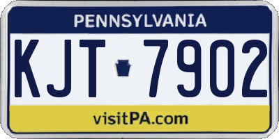 PA license plate KJT7902