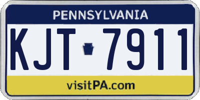 PA license plate KJT7911