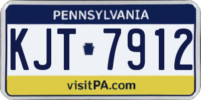 PA license plate KJT7912