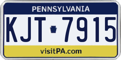 PA license plate KJT7915