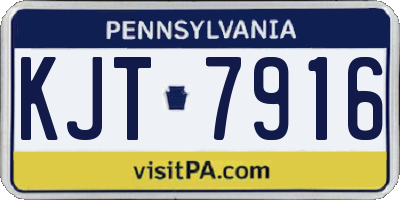 PA license plate KJT7916