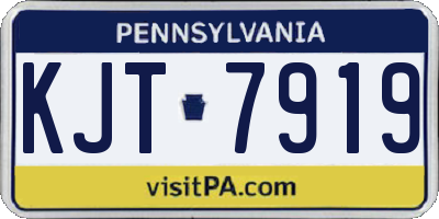 PA license plate KJT7919