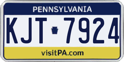 PA license plate KJT7924
