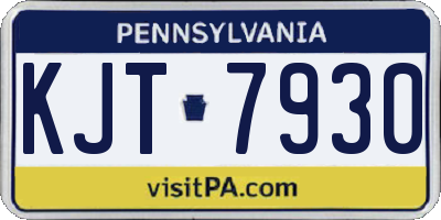 PA license plate KJT7930