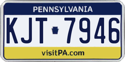 PA license plate KJT7946