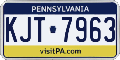 PA license plate KJT7963
