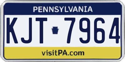 PA license plate KJT7964