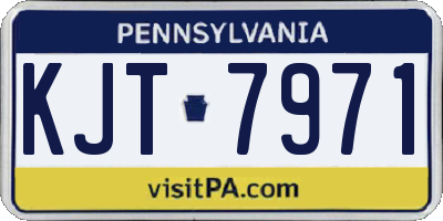 PA license plate KJT7971