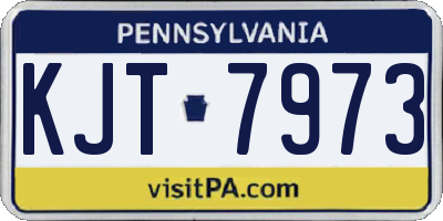 PA license plate KJT7973