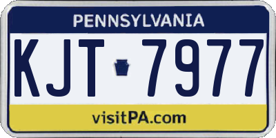 PA license plate KJT7977