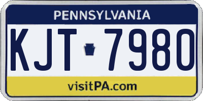 PA license plate KJT7980