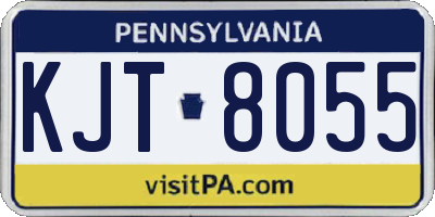 PA license plate KJT8055