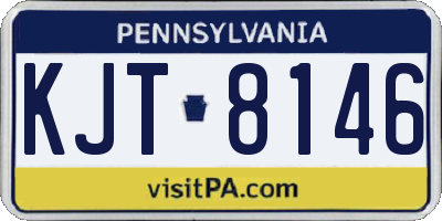 PA license plate KJT8146