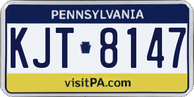 PA license plate KJT8147