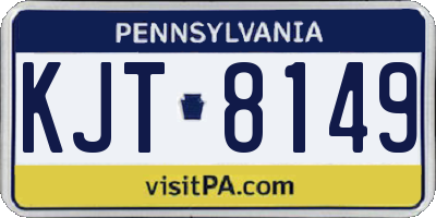 PA license plate KJT8149