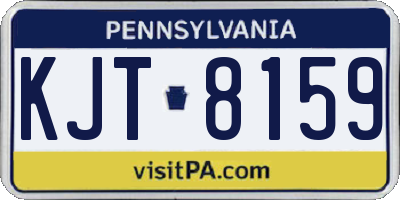 PA license plate KJT8159