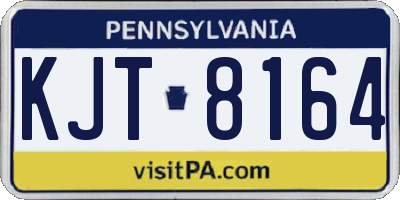 PA license plate KJT8164