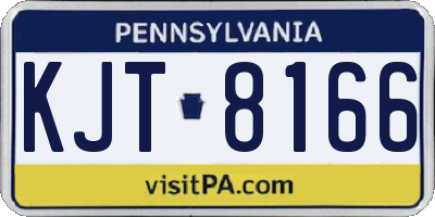 PA license plate KJT8166